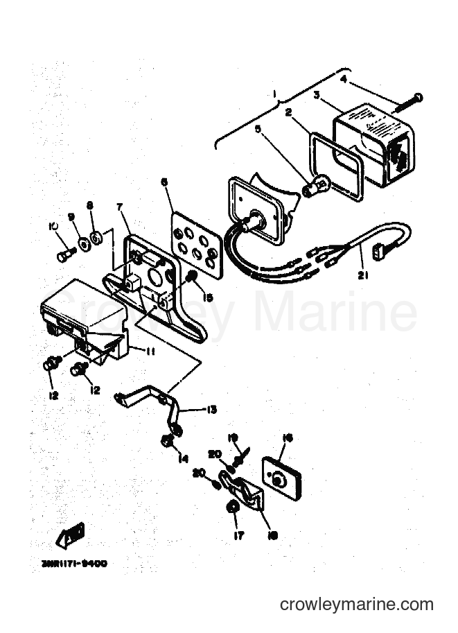 1990 Dirt Bike TDR250 - TDR250 (3NR2) [010] - TAILLIGHT