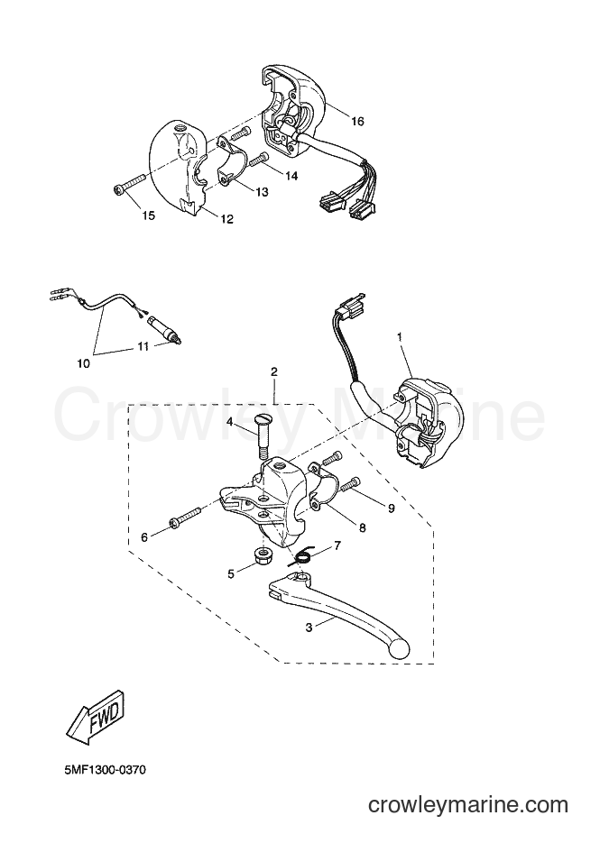 Yamaha Motors XN150 (5PR2) [010] - HANDLE SWITCH & LEVER