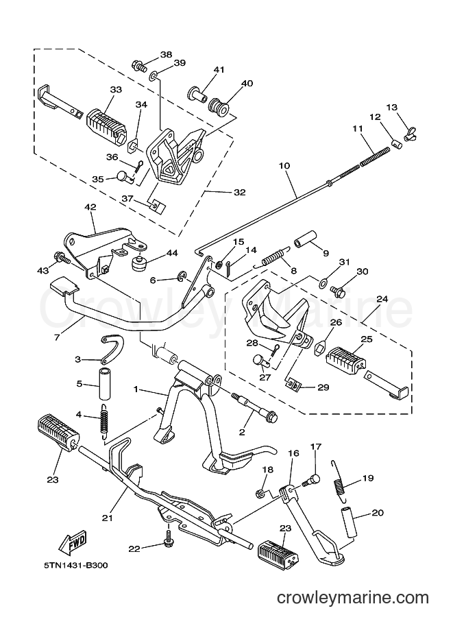 2003 Scooter L-110D - L-110D (5TN2) [010] - STAND & FOOTREST