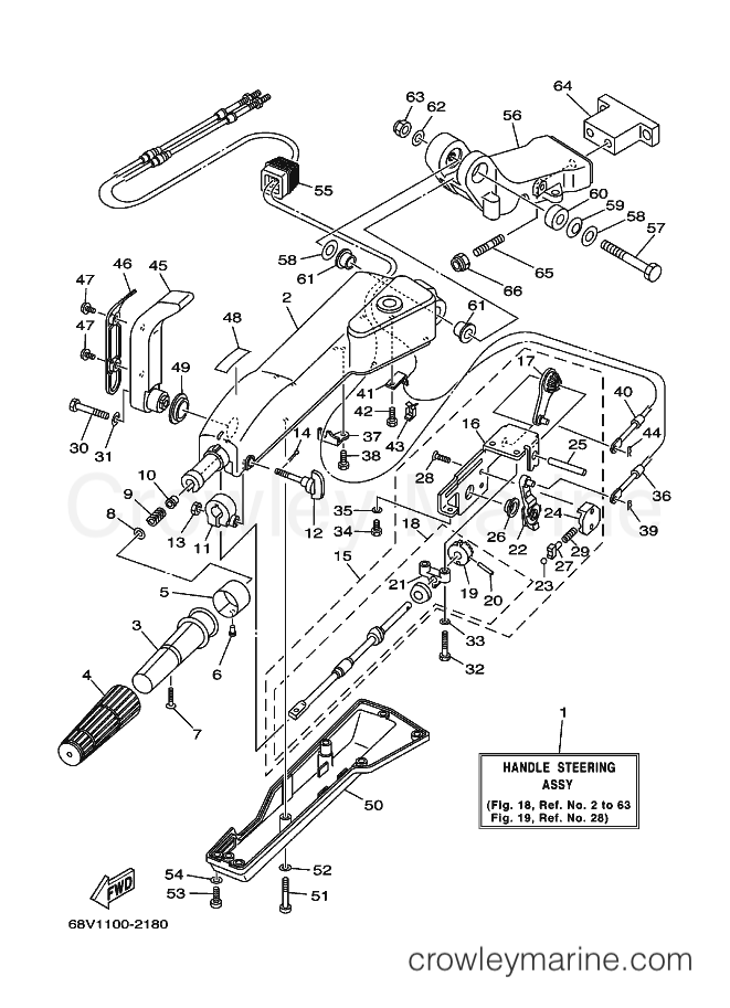 Yamaha Motors FL115A (68W1) [030] - STEERING 1