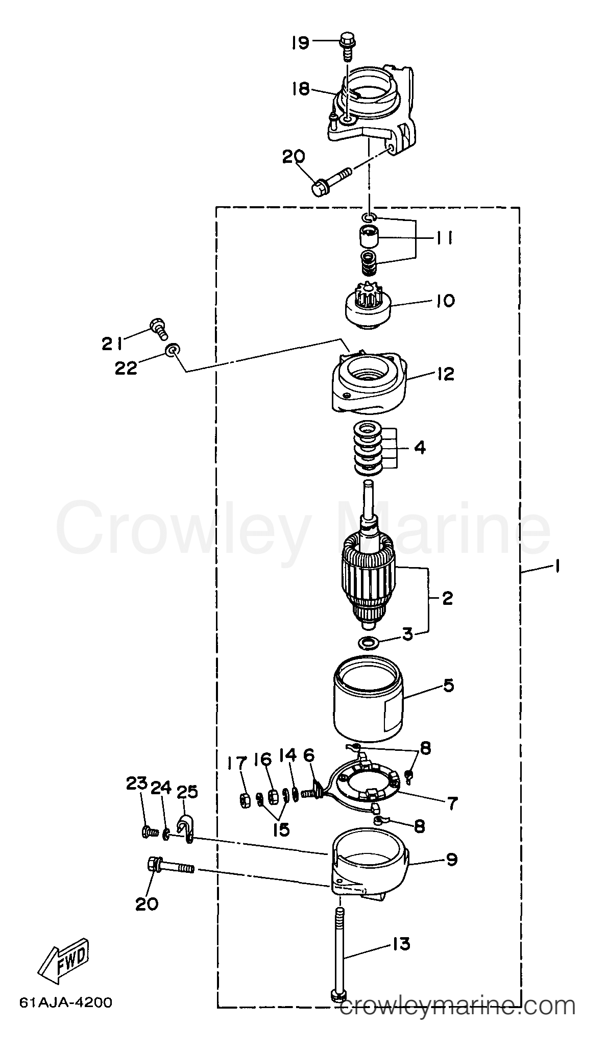 Yamaha Motors L250TURX - STARTING MOTOR