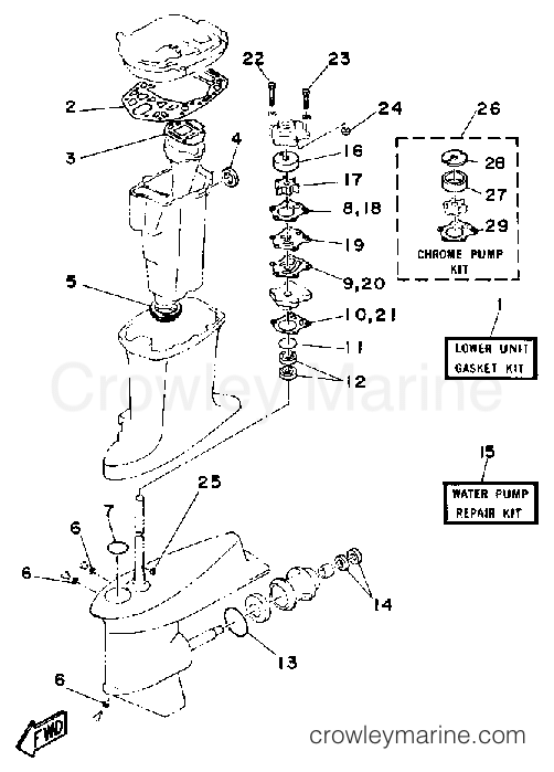 Yamaha Motors 50ESH - REPAIR KIT 2