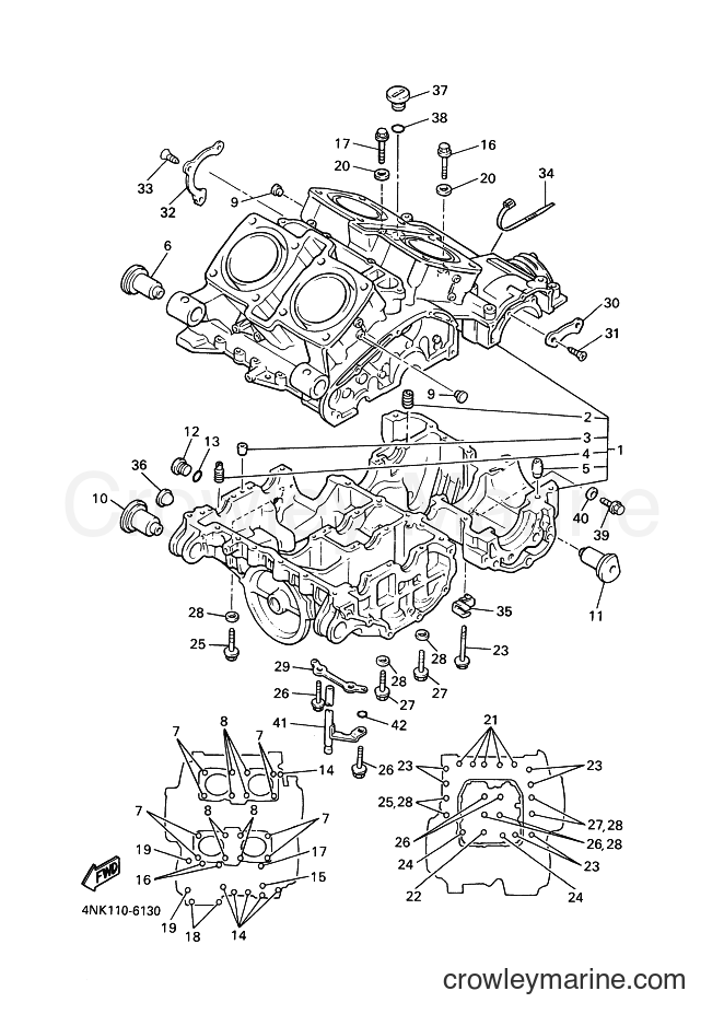 Yamaha Motors XVZ1300A (4YP2) [090] - CRANKCASE