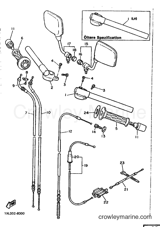 1987 Street Bike SRX600 - SRX600 (1XM) [999] - STEERING HANDLE & CABLE