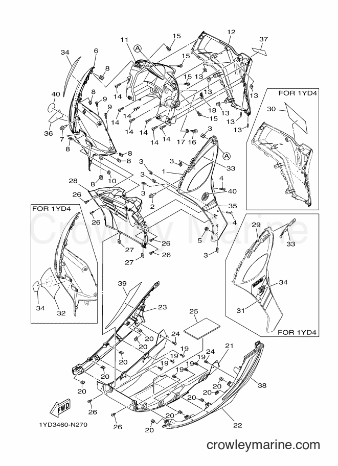 Yamaha Motors AF115FC (1YD3) [010] - LEG SHIELD
