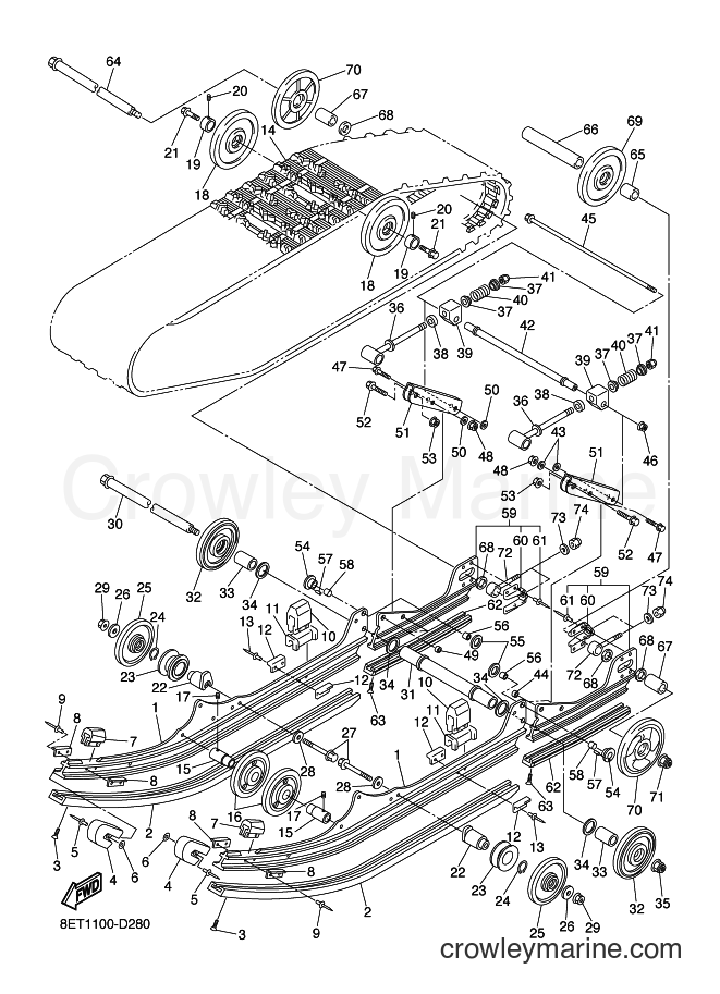 2005 Snowmobile RS10VT - RS10VT (8ET2) [010] - TRACK SUSPENSION 2