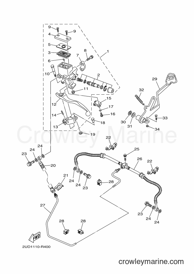 2017 ATV YFM700FWAD - YFM700FWAD (2UDC) [010] - REAR MASTER CYLINDER