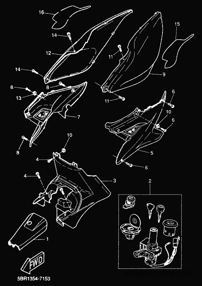 2000 Scooter YQ50 - YQ50 (5HEG) [010] - SIDE COVER
