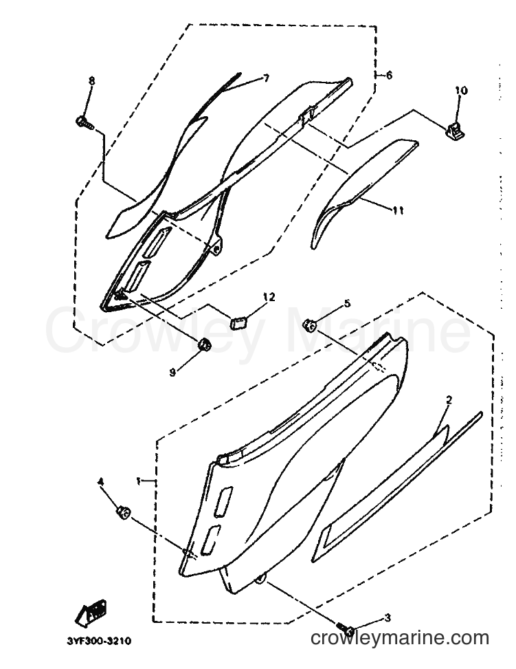 1993 Dirt Bike XTZ660 - XTZ660 (3YF6) [999] - SIDE COVER