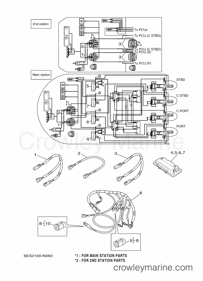 Yamaha Motors JOYSTICK (TWIN-1F) (6ES2) [020] - HARNESS (QUAD)