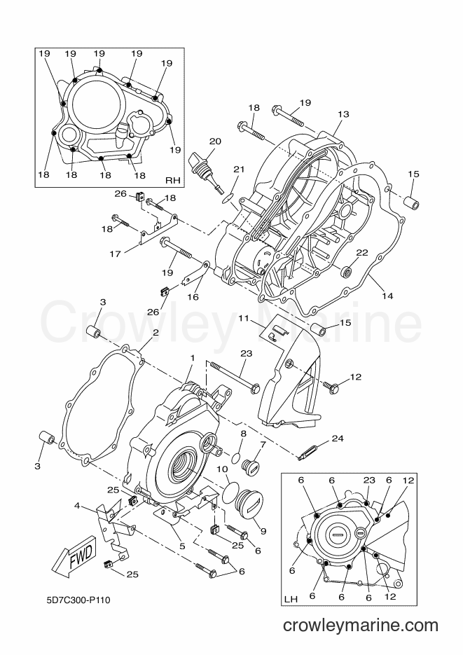 2016 Sport Bike MT125 - MT125 (BR33) [080] - CRANKCASE COVER 1