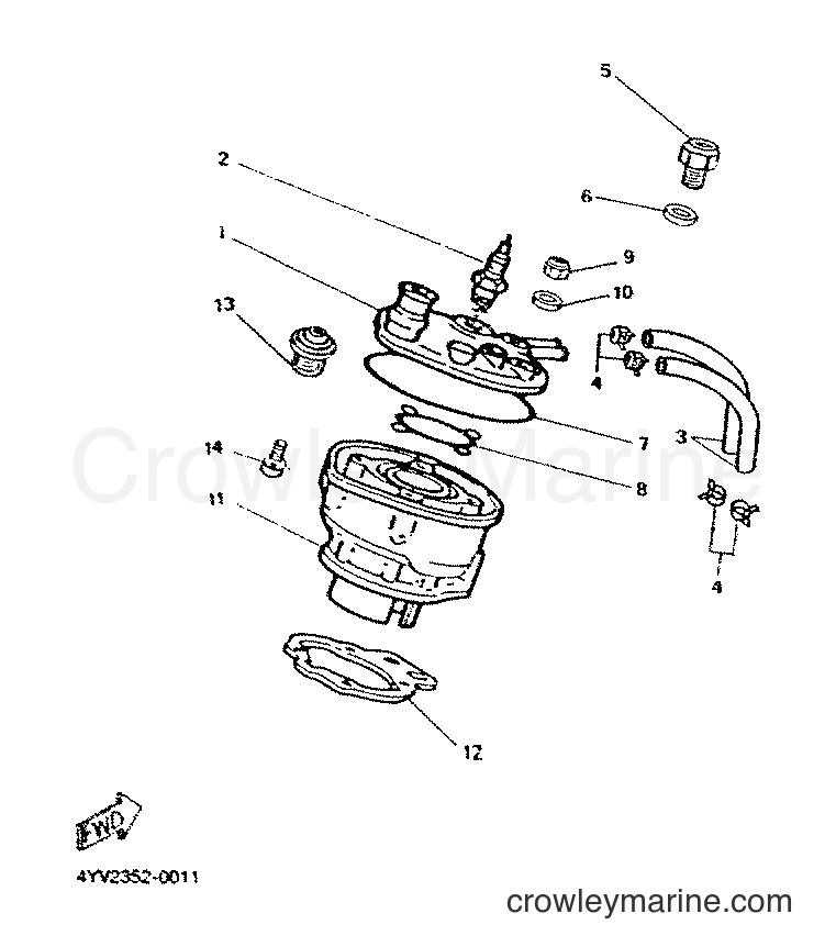2001 Scooter TZR50 - TZR50 (5DU5) [010] - CYLINDER