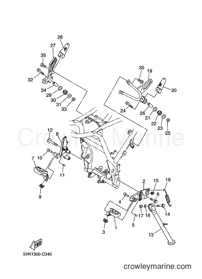 2004 Dirt Bike XT660R - XT660R (5VK1) [010] - STAND & FOOTREST
