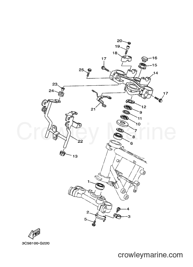 2012 Dirt Bike XT250 - XT250 (3C5W) [010] - STEERING