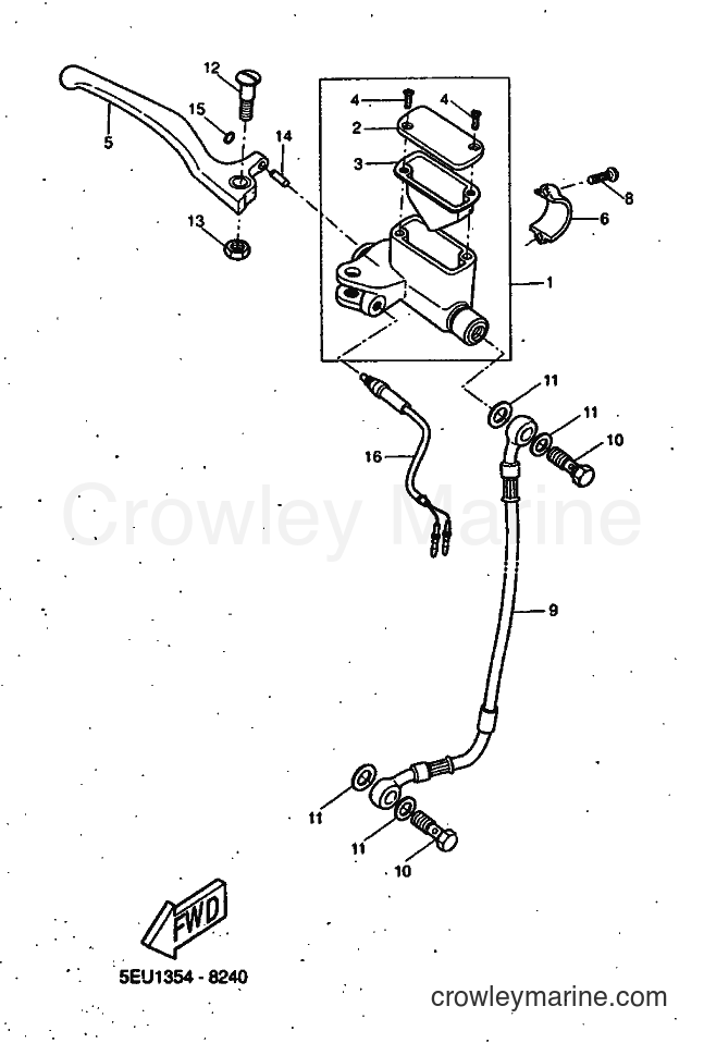 1999 Scooter YH50 - YH50 (5JB1) [010] - FRONT MASTER CYLINDER