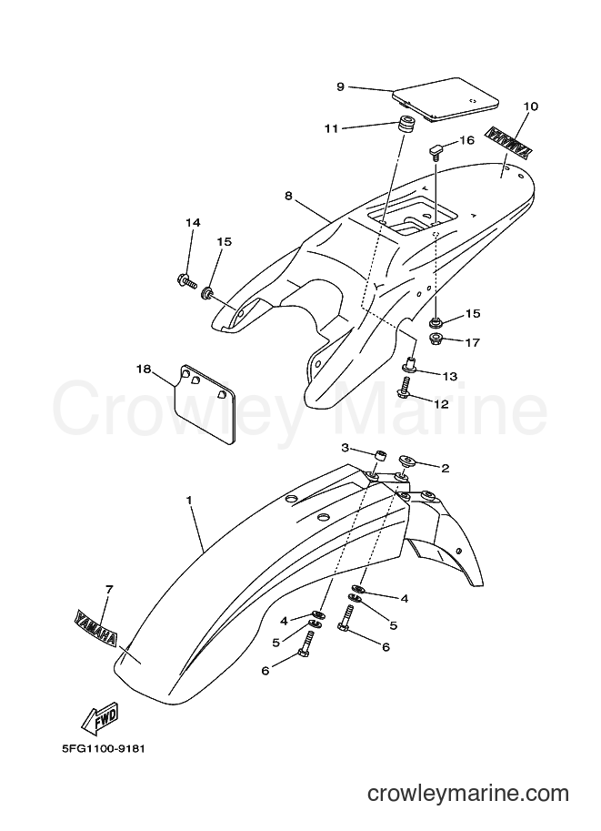 2000 Dirt Bike TT-R225 - TT-R225 (5FG6) [010] - FENDER