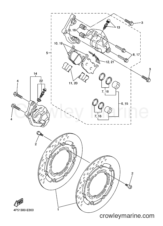 2006 Street Bike FZ6-SA - FZ6-SA (4P51) [010] - FRONT BRAKE CALIPER