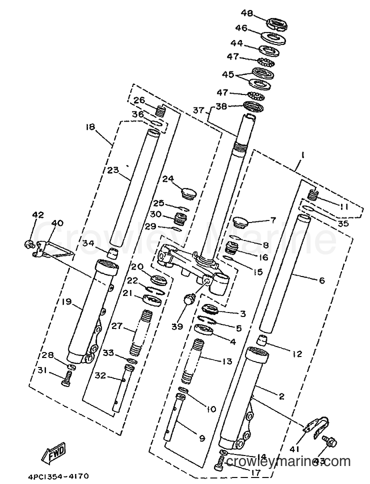 Yamaha Motors YA50R (4PC2) [010] - FRONT FORK