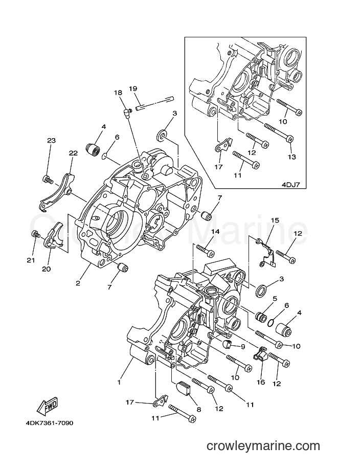 1997 Dirt Bike DT125R - DT125R (4DJ7) [010] - CRANKCASE
