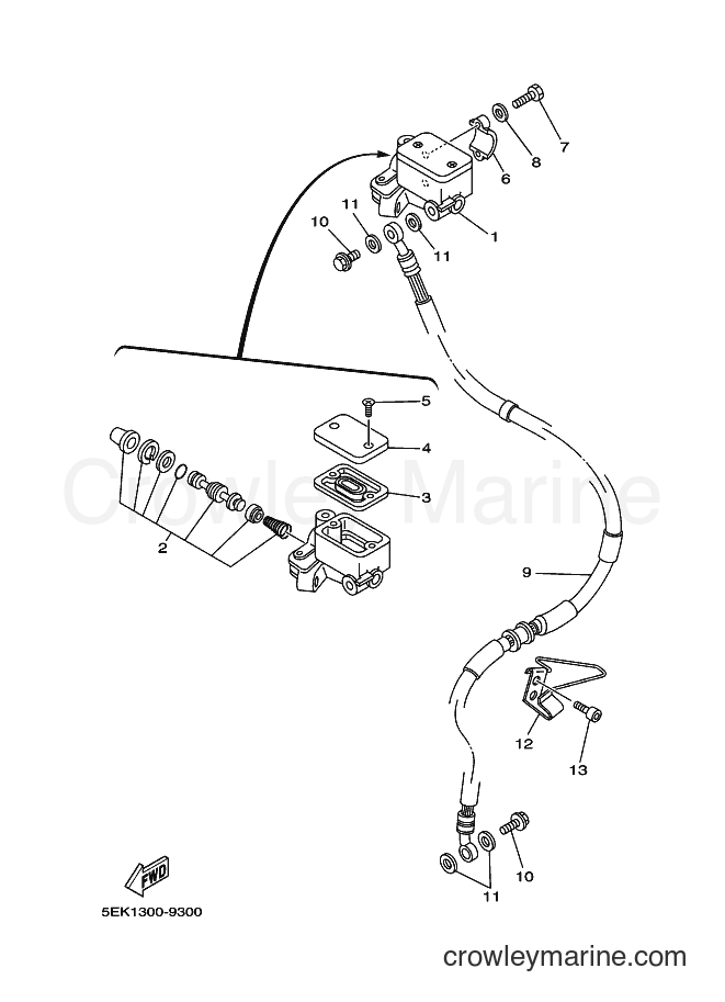 2001 Dirt Bike TW125 - TW125 (5EK5) [090] - FRONT MASTER CYLINDER