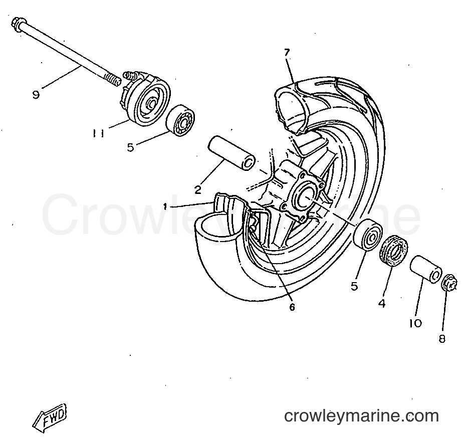 1998 Scooter CW50RS - CW50RS (4TDL) [999] - FRONT WHEEL