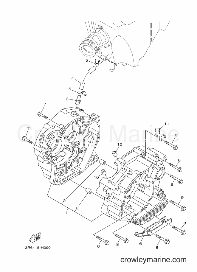 2011 Street Bike YBR125ESD - YBR125ESD (3D9A) [010] - CRANKCASE