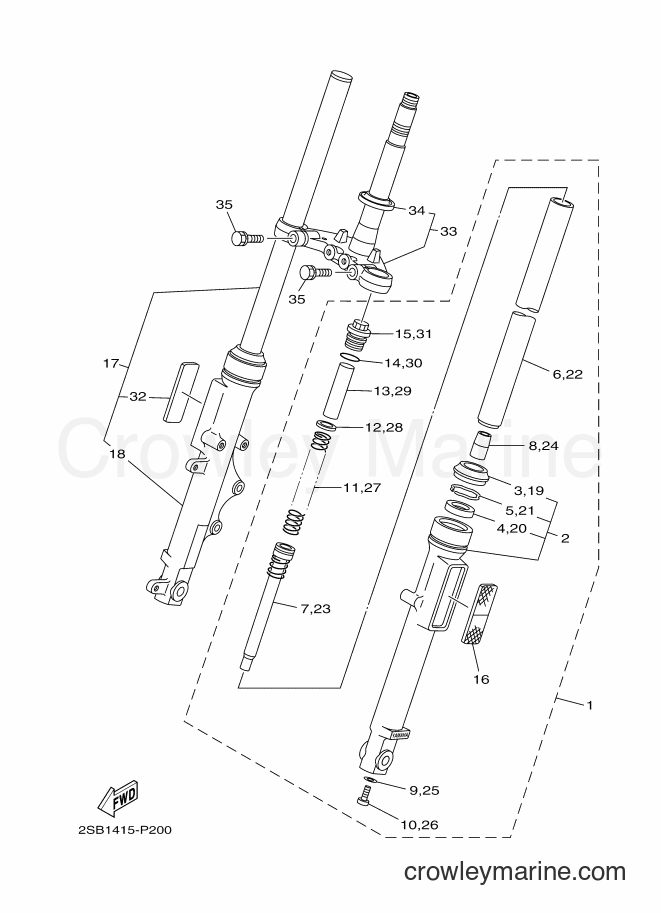 2017 Street Bike YS125-5C - YS125-5C (BT41) [050] - FRONT FORK
