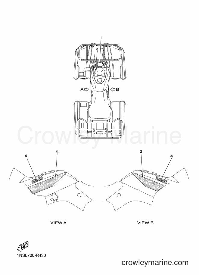 Yamaha Motors YFM350A (B147) [010] - GRAPHICS