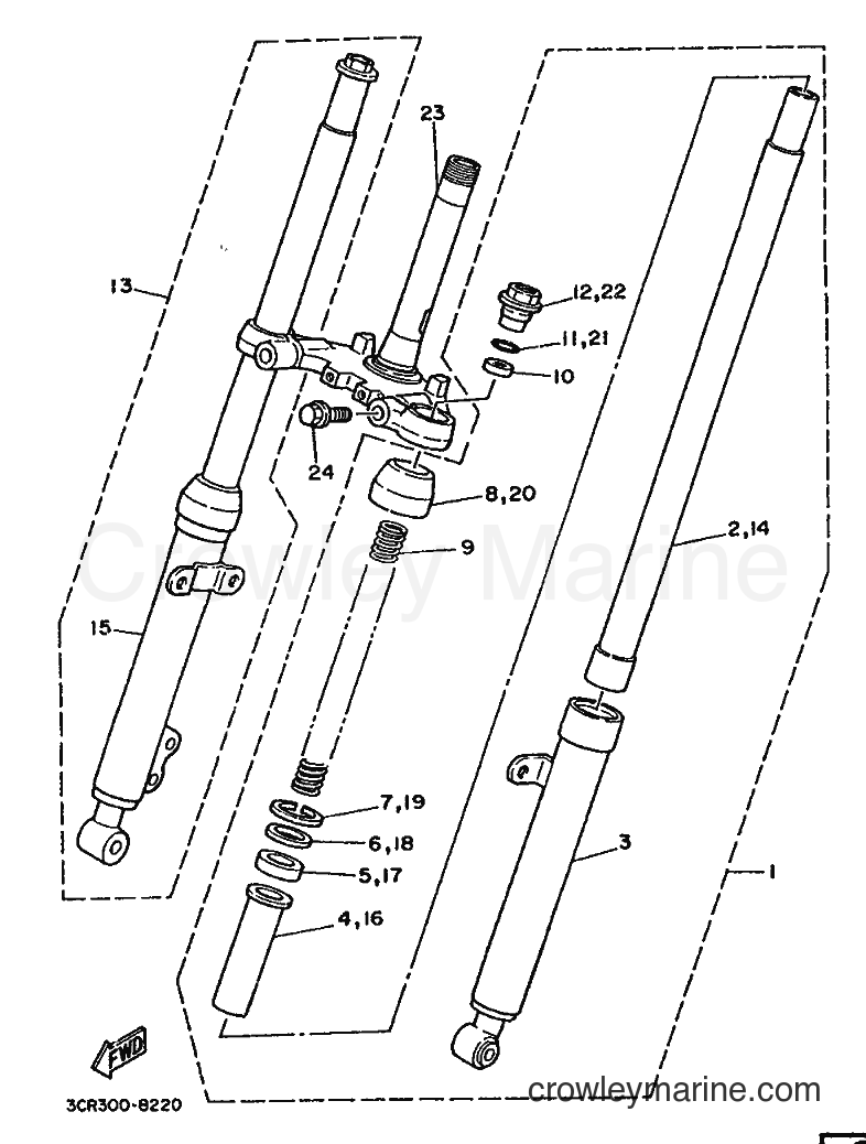 Yamaha Motors YSR80 (3AX1) [999] - FRONT FORK
