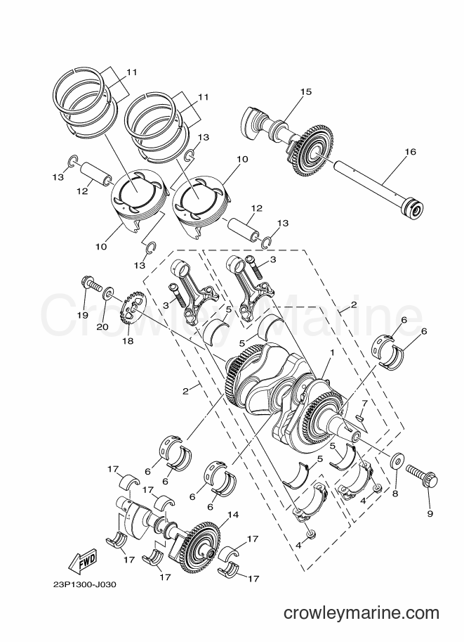 2017 Dirt Bike XT1200Z - XT1200Z (BP81) [050] - CRANKSHAFT & PISTON