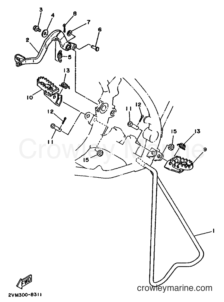 Yamaha Motors YZ250 (2VM0) [030] - STAND & FOOTREST