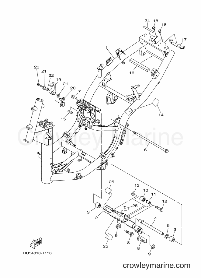 2018 Maxi-Scooter MWS125-C - MWS125-C (BU54) [010] - FRAME