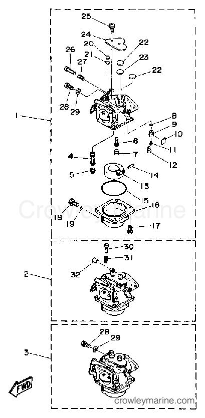 Yamaha Motors CV85ETLD - CARBURETOR