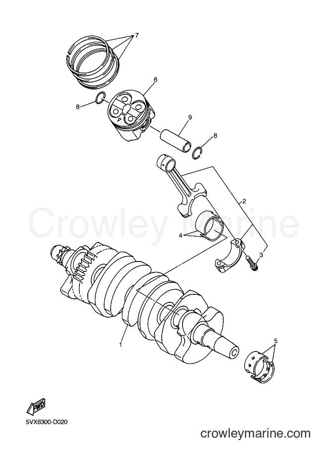 2009 Street Bike XJ6N - XJ6N (20S2) [050] - CRANKSHAFT & PISTON