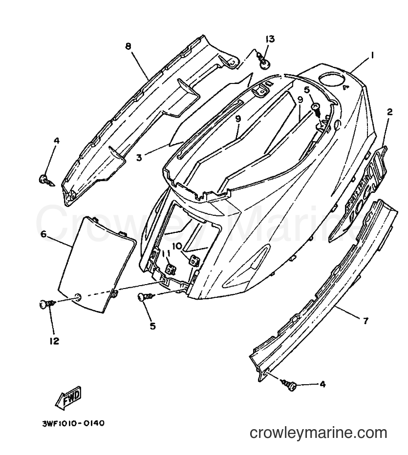 1991 Scooter CY90 - CY90 (4CX1) [999] - SIDE COVER
