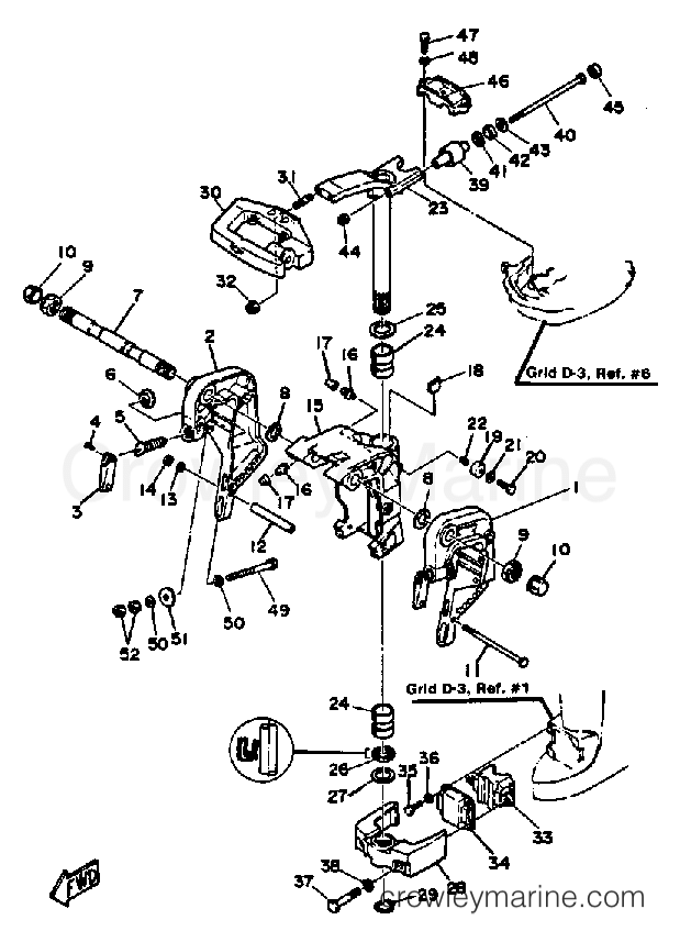 Yamaha Motors 40LK - BRACKET 1