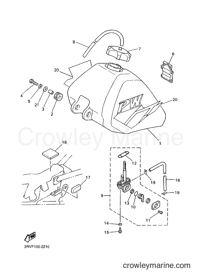 2002 Dirt Bike PW80 - PW80 (4BCC) [080] - FUEL TANK