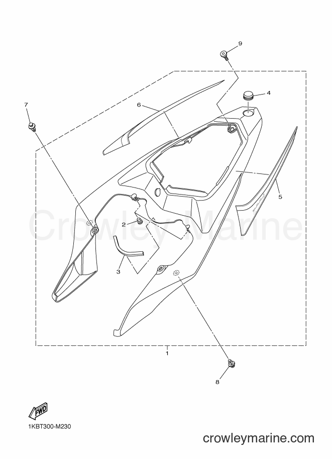 Yamaha Motors YZF-R1 (1KBU) [010] - SIDE COVER