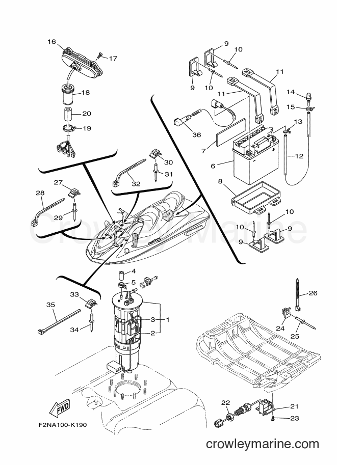 Yamaha Motors VX1100B-N (F2PF) [010] - ELECTRICAL 3