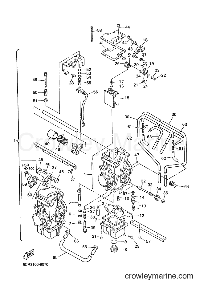 1999 Snowmobile VX500XT - VX500XT (8CJ3) [020] - CARBURETOR