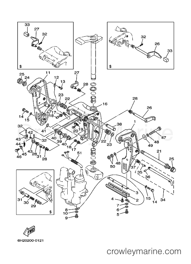 Yamaha Motors 60FED (6H28) [020] - BRACKET 1