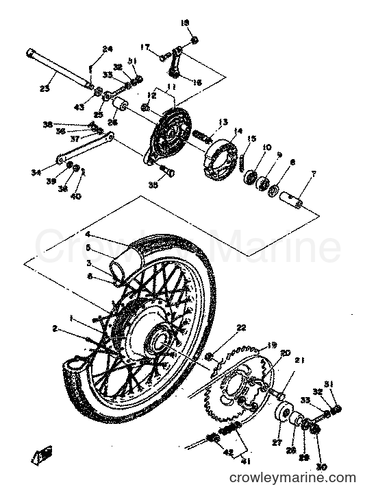 1977 Scooter FS1 - FS1 (2G0) [998] - REAR WHEEL