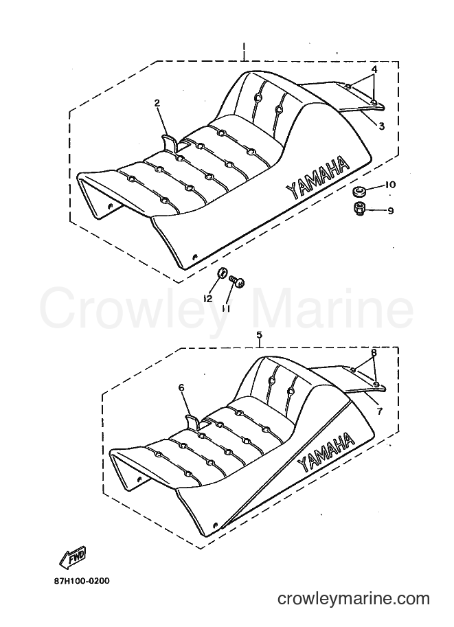 1991 Snowmobile PZ480E - PZ480E (88H1) [010] - SEAT