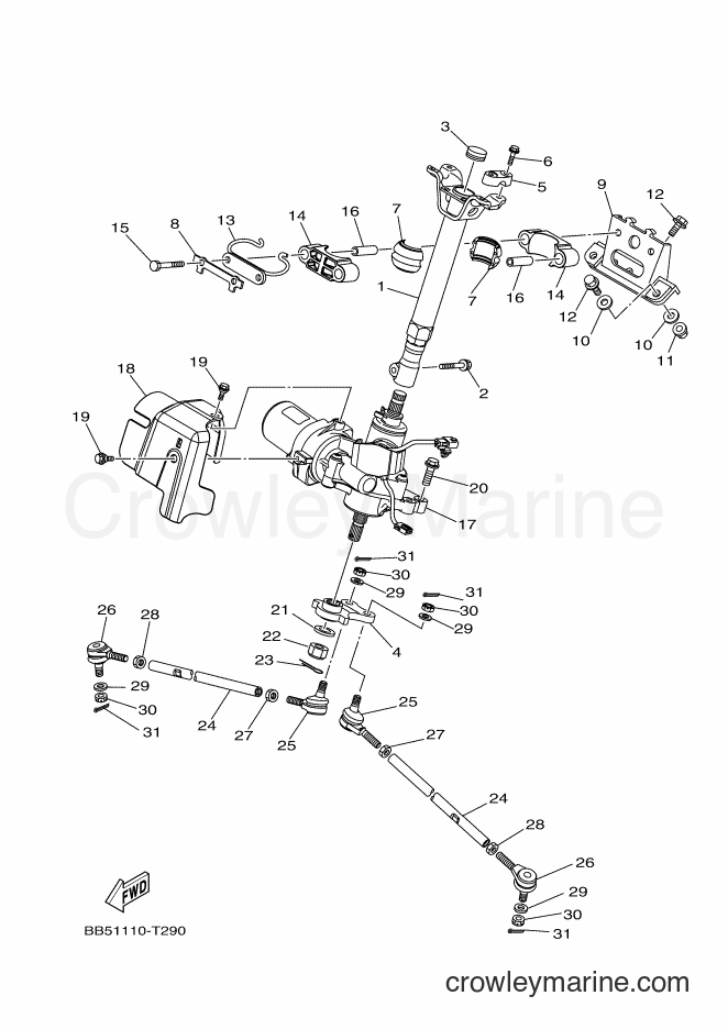 Yamaha Motors YFM450FWBD (BB53) [010] - STEERING