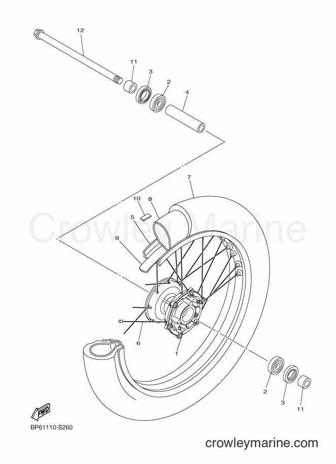 Yamaha Motors XVS950XR (BL33) [010] - FRONT WHEEL