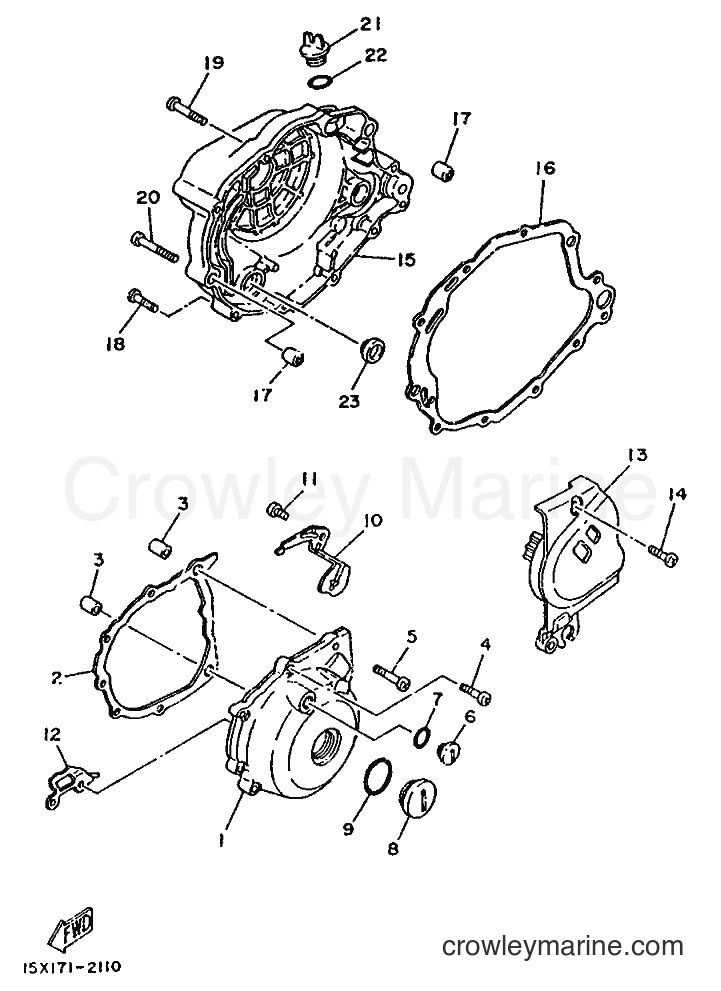 Yamaha Motors XT125 (2YE1) [99A] - CRANKCASE COVER 1