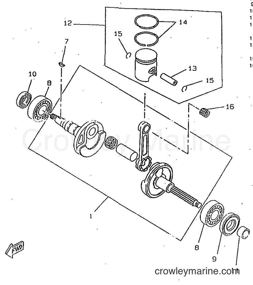 1998 Scooter CW50RS - CW50RS (4TDN) [999] - CRANKSHAFT & PISTON
