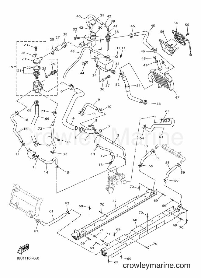 2017 Snowmobile RS10ST2 - RS10ST2 (8LD2) [020] - RADIATOR & HOSE