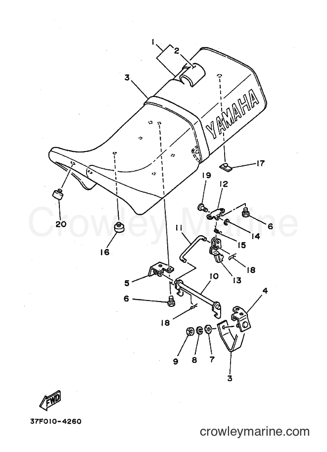 Yamaha Motors DT200U (40R0) [010] - SEAT