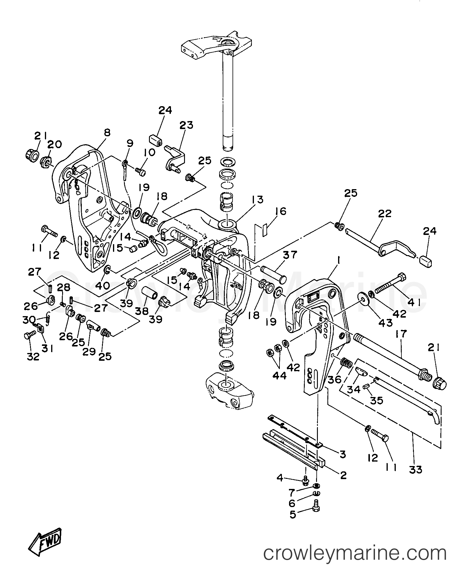 Yamaha Motors E75MLHX - BRACKET 1